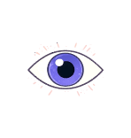Icono de ojo que representa los contenidos que la IA te muestra primero.