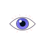 Icono de ojo que representa los contenidos que la IA te muestra primero.