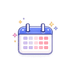 Icono de calendario que representa la organización del día.