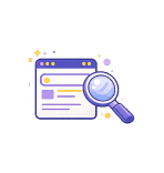 Icono de buscador inteligente que prioriza resultados.