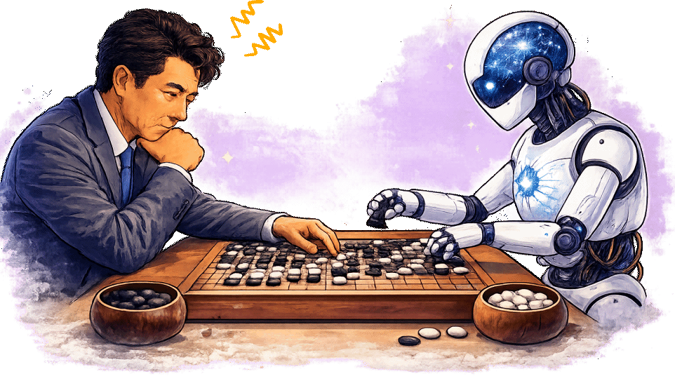 Representación de una persona aprendiendo con sistemas de Inteligencia Artificial.